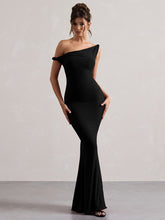 Off Shoulder Mermaid Solid Cocktail Dress